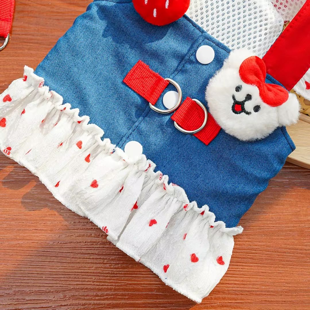 Dress-Style Harness for Dogs and Cats