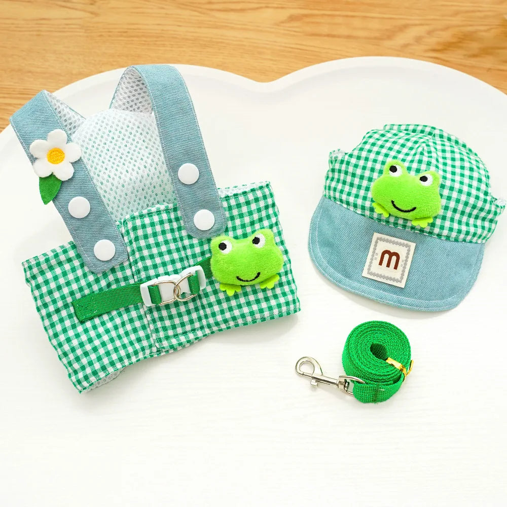 Luxury Pet Cap and Harness Set