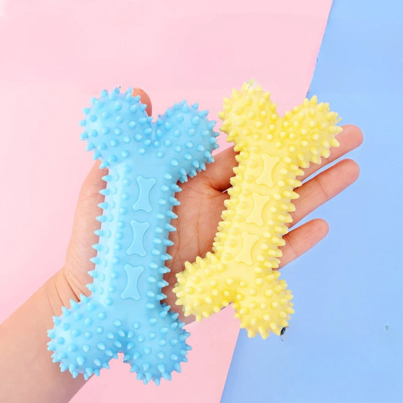 Puppy Bone-Shaped Treat Holder Chew Toy